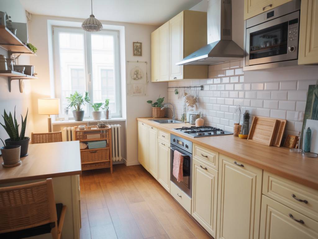 Aménager une petite cuisine en longueur : astuces déco et rangements malins
